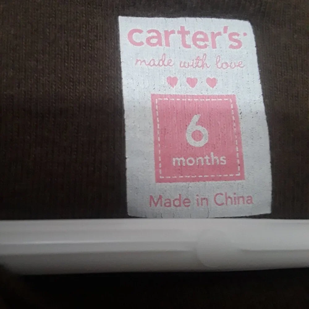 Carter's Floral Print Bodysuit - Brown and Pink